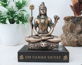 Lord Shiva statue, Shiva Idol, 10 CM, Siva, Mahadev, Mahadeva, Rudra, Shankara, Adiyogi, Hindu god of Meditation, Yoga, Time, Arts & Dance