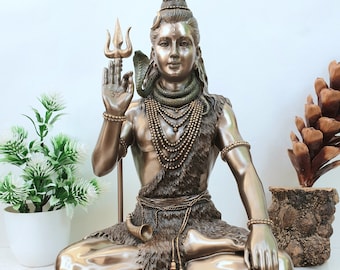 Shiva Statue, Lord Shiva Statue, 25 CM, Mahadev, Mahadev Statue, Trishul, Trident, Hindu God, Indian Arts, Hindu Gifts , Shiv Shankar,Idol