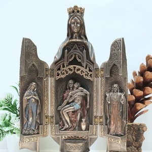 Virgin Mary Figurine, Virgin Mary Statue, Mother of God, Christian God Gifts, Jesus Mother Statue, Greek Lady Sculpture, Catholic Statuette.