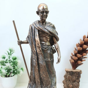 Mahatma Gandhi Statue, 30 CM, Bonded Bronze Statue, Mohandas Karamchand Gandhi, Mahatma Gandhi Figurine, Indian Art, Gandhi, Gift