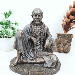 Sai Baba Statue, 6.5 inch, Shirdi Sai Baba, Hindu God, Indian God, Sai Baba , Sai Ram Shirdi, Beautiful Blessed, Hindu Gifts, Hindu Art,Gift