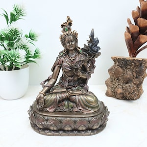 White Tara Statue, Tara Statue, 6 inches, Tibetan Goddess, Tibetan God, Buddhism, Buddhist Savior, Goddess Tara Statue, White Tara, Buddha.