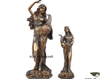 大型テュケー 幸運の女神 ギリシャの女神像 彫刻 置物 ブロンズ仕上げ