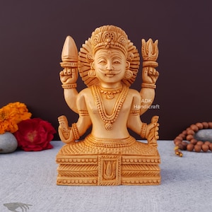 Bhairav Statue- 5" inch, Lord Kala Bhairava, Wooden HandCarved Mahakal, Lord Shiva Bhairava,Maha Kala Bhairava,Vajrabhairava,Yamantaka,Murti