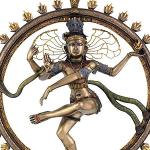 Dancing Shiva Nataraja Statue, 18&quot; Inch Bonded Bronze Dancing Shiva Natraja Idol, Temple Mandir Altar Yoga Studio Religious Home Decor, Shiv