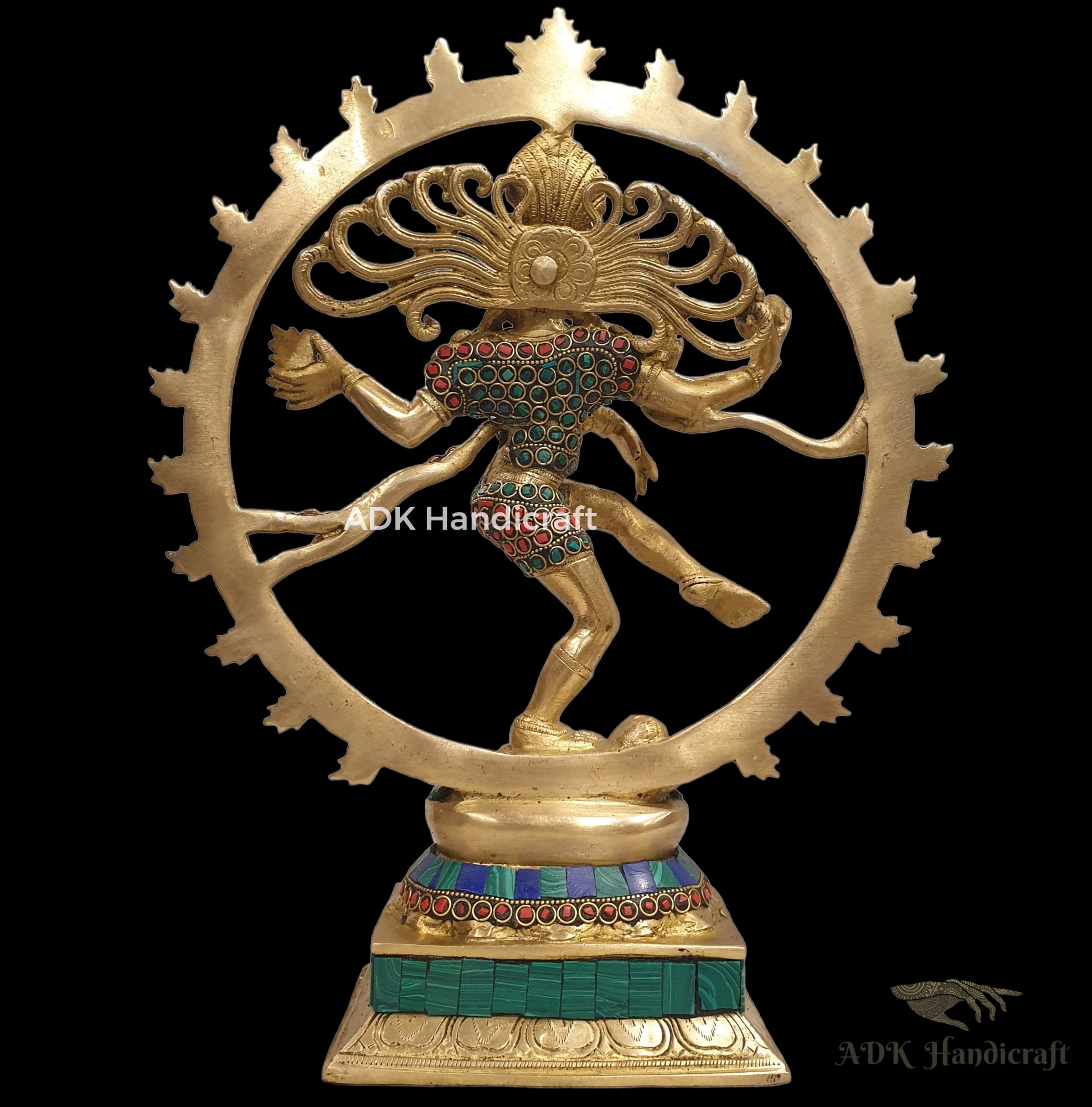 Brass Natraj Statue, 13.5" Inch Big Large Dancing Shiva Nataraja Murty ...