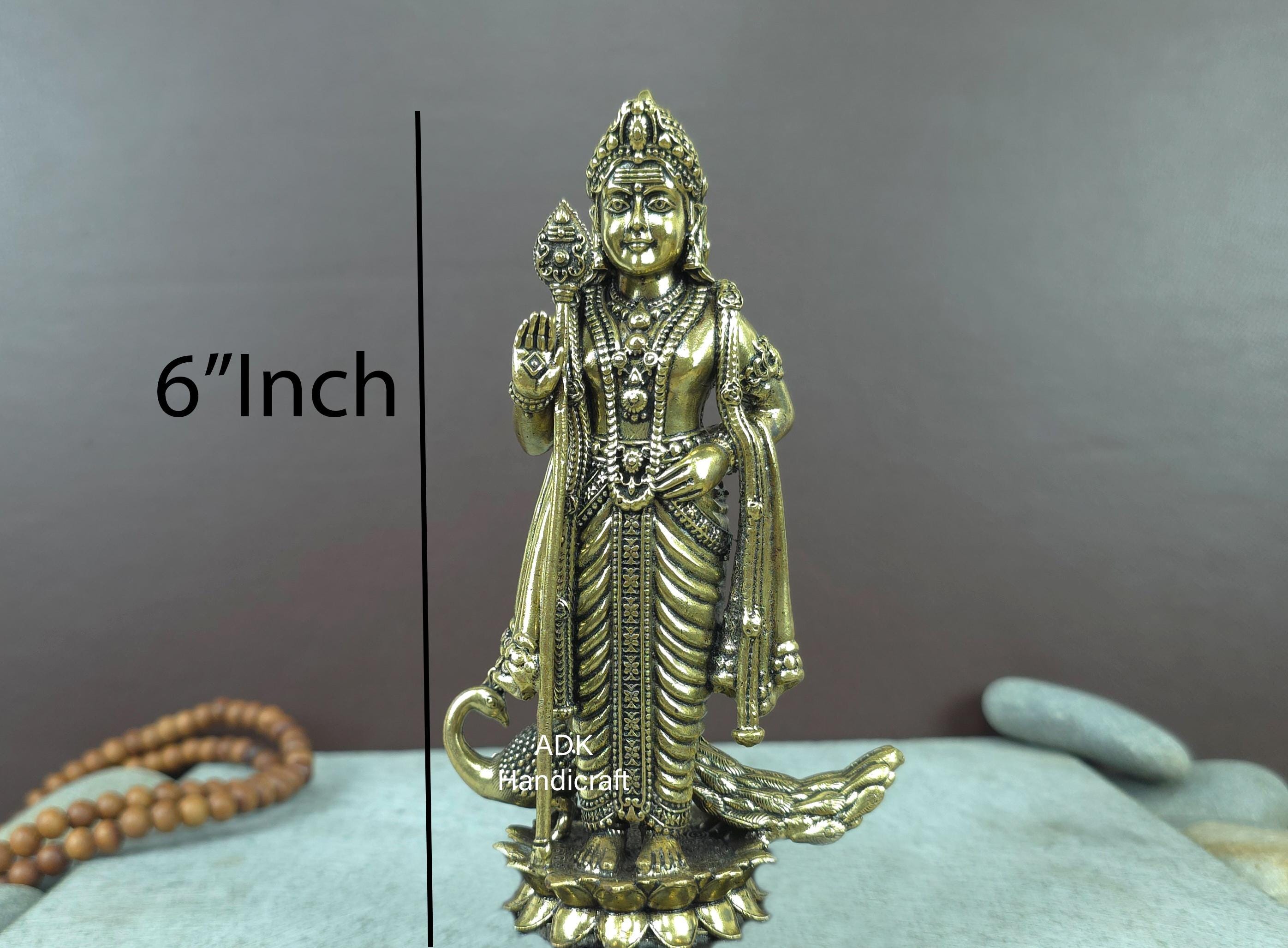 Brass Superfine Murugan Statue, 6.5