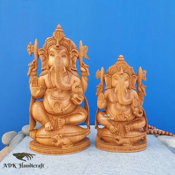 FIGURINE SCULPTURE STATUE Lord Ganesha Ganpati en laiton Ganesh Murti