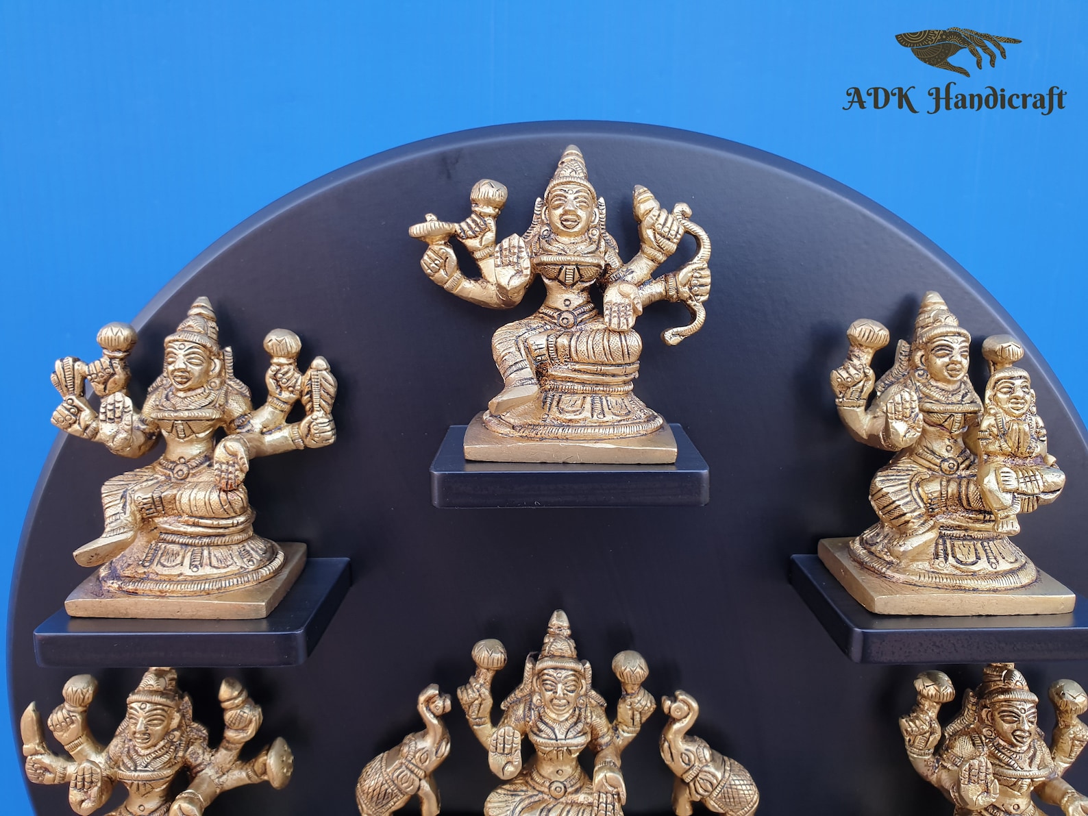 Brass Ashta Lakshmi Set, 12