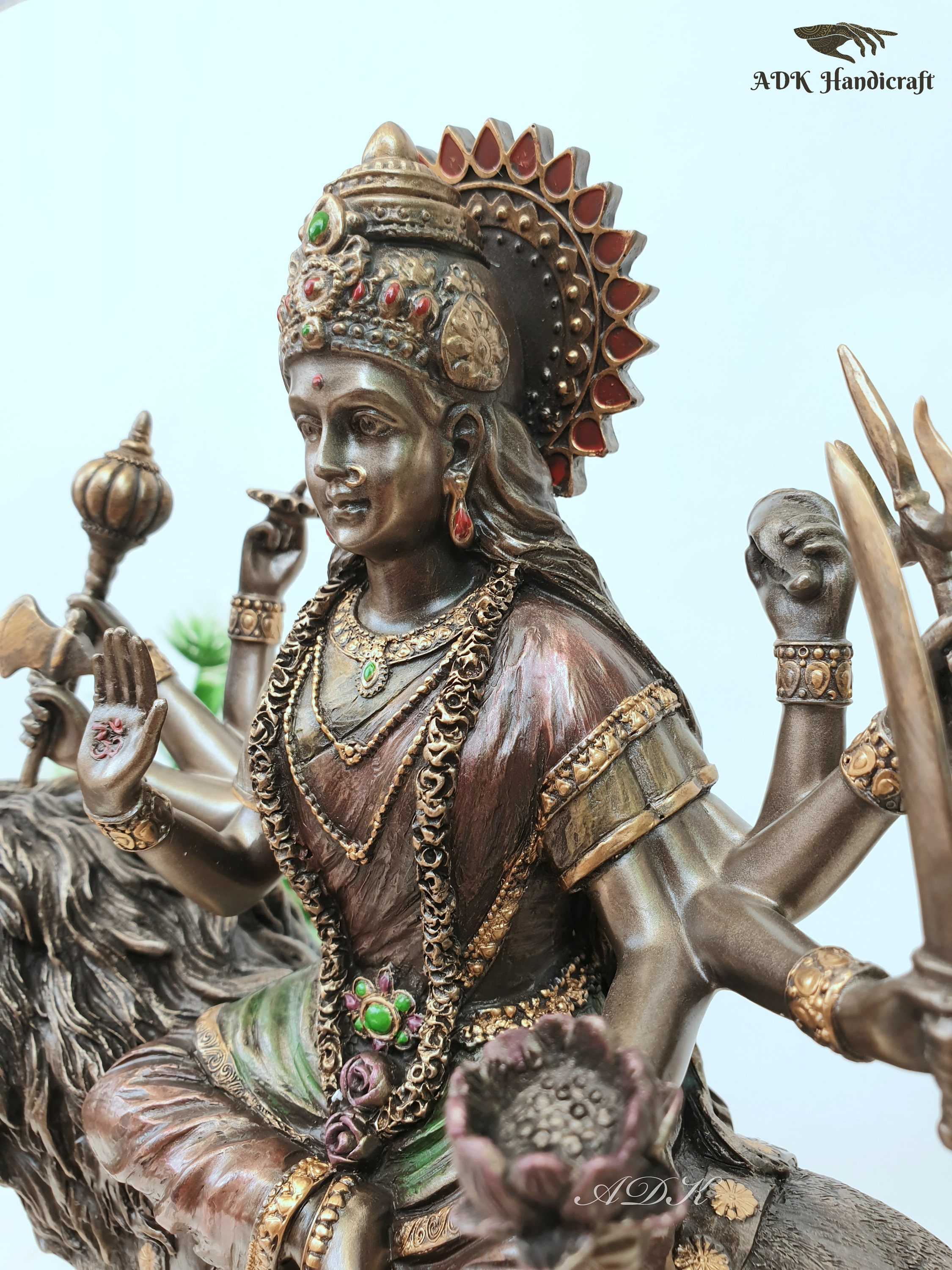 ドゥルガー像、女神ドゥルガー像、ヒンドゥー教の神々の像、パールヴァ