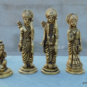 Ramdarbar Statue, 20 CM Lord Rama, Lord Hanuman, Lord Lakshman, Sita Mata, Rama family statue, Hindu Gods statue, Ram With Hanuman. Deities