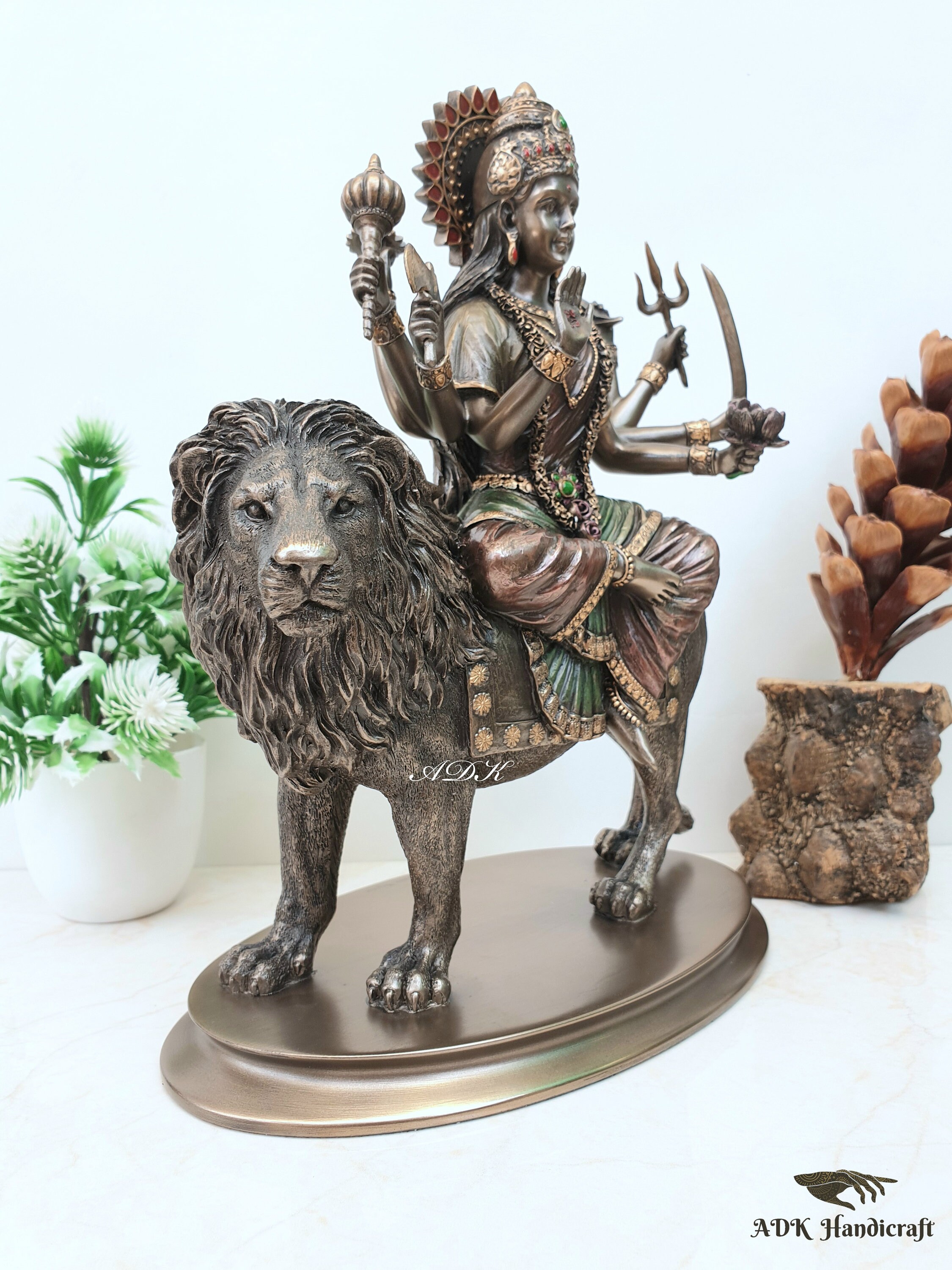 ドゥルガー像、女神ドゥルガー像、ヒンドゥー教の神々の像、パールヴァ