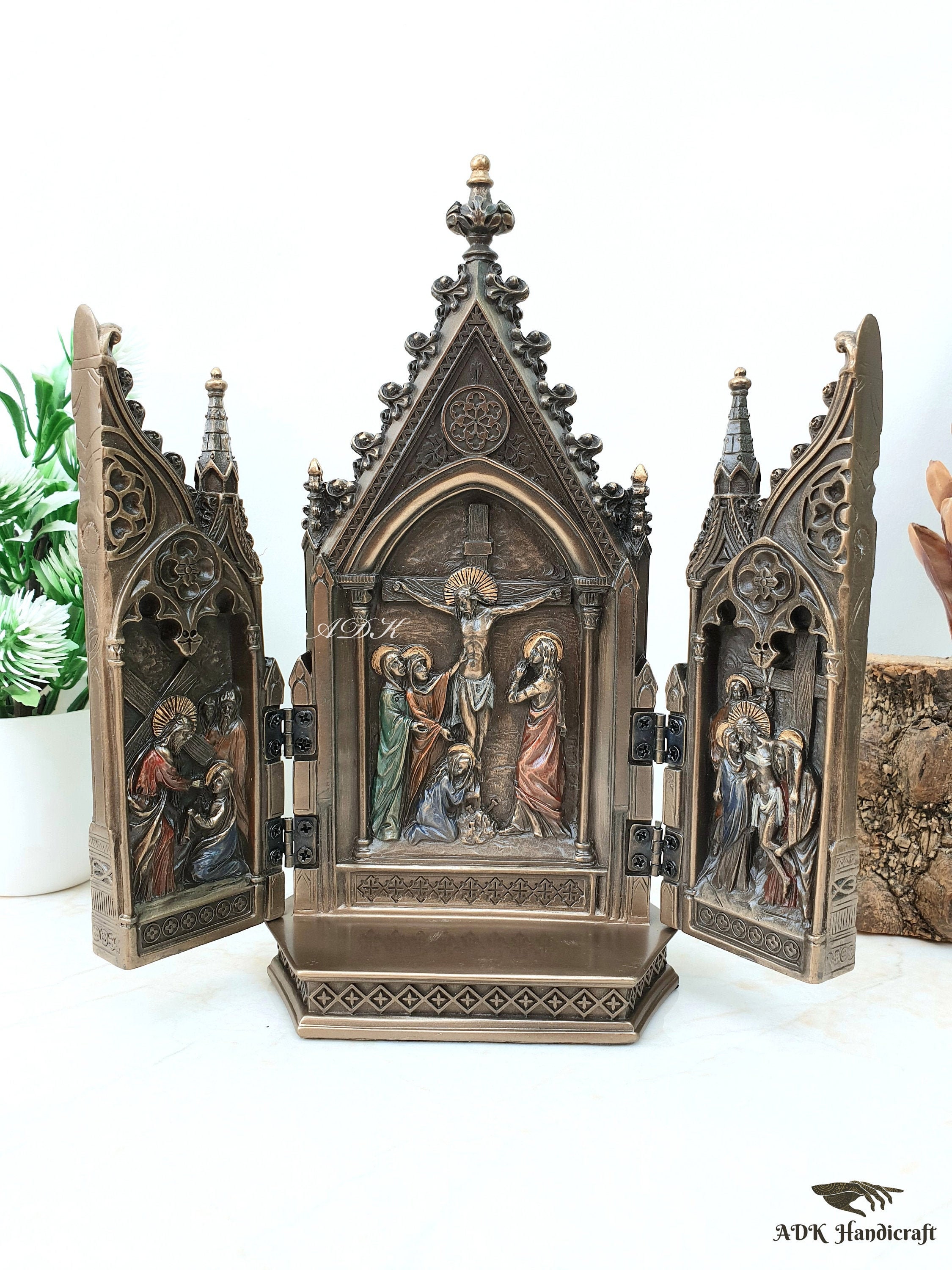 Crucifix De Table - 39 Cm (1) - Bois Et Métal