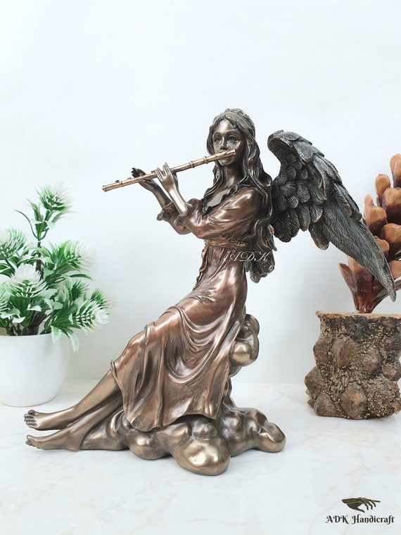銅製 音楽を演奏する妖精像 銅製 音楽を演奏する妖精像