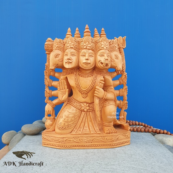 Wooden Panchmukhi Hanuman Statue, 9