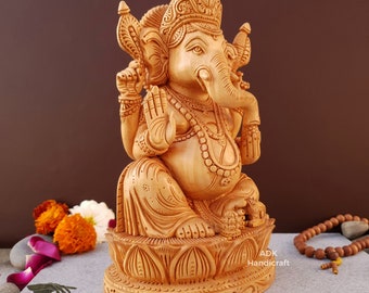 7.インドヒンズー教神木製 ガネーシャ像 約20cm、極小品 il_340x270.3716776490_jveh.jpg