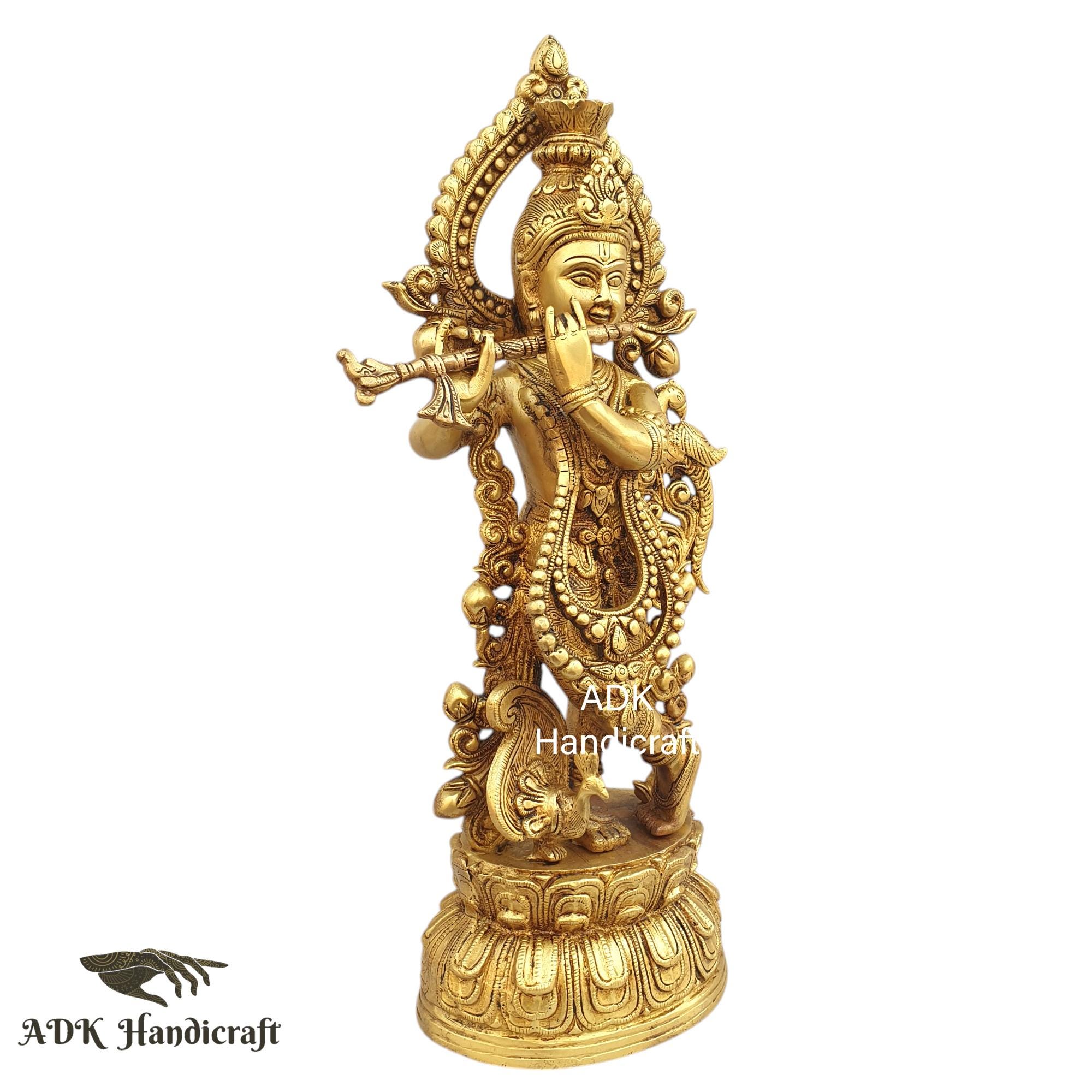 真鍮製(?)銅製(?)の像(クリシュナ像?) 真鍮製(?)銅製(?)の像(クリシュナ像?) 【公式通販】