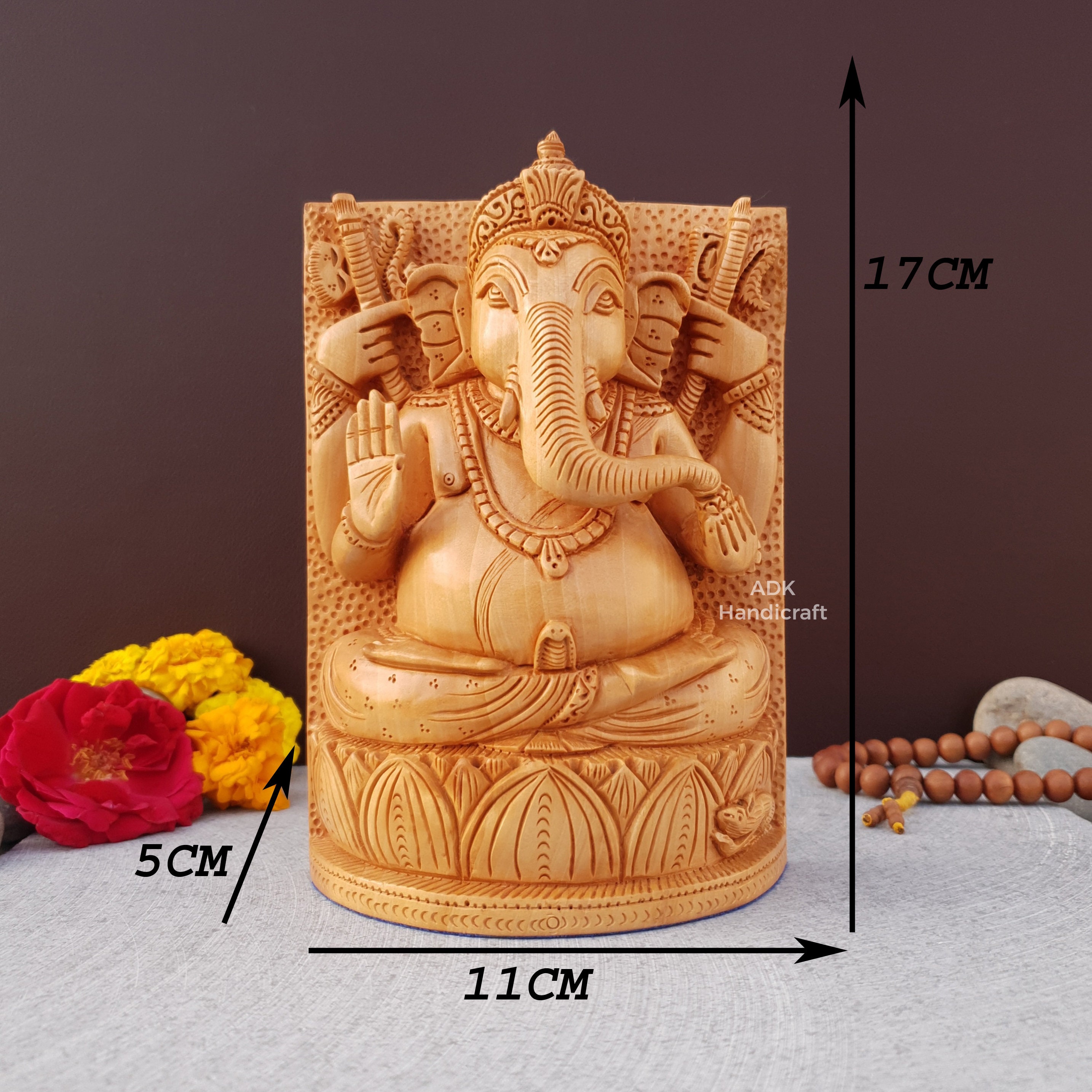 木彫刻　ガネーシャ神像 木彫りのガネーシャ神像 | ガネーシャ神と開運グッズ