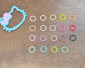 100pcs Colorful Metal Jump Rings, Open Jump Rings for Jewelry Making, 10mm Iron Split Rings, Rainbow Connector Rings, DIY Craft Supplies