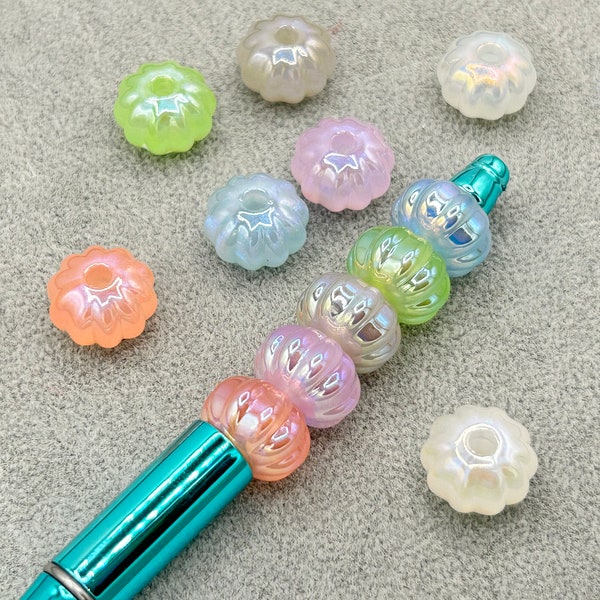 10 pcs wheel beads, beads for pen, DIY supplies 16mm*10mm  Bubblegum Beads, Acrylic Beads, Sparkly Beads, Glitter wheel beads random color