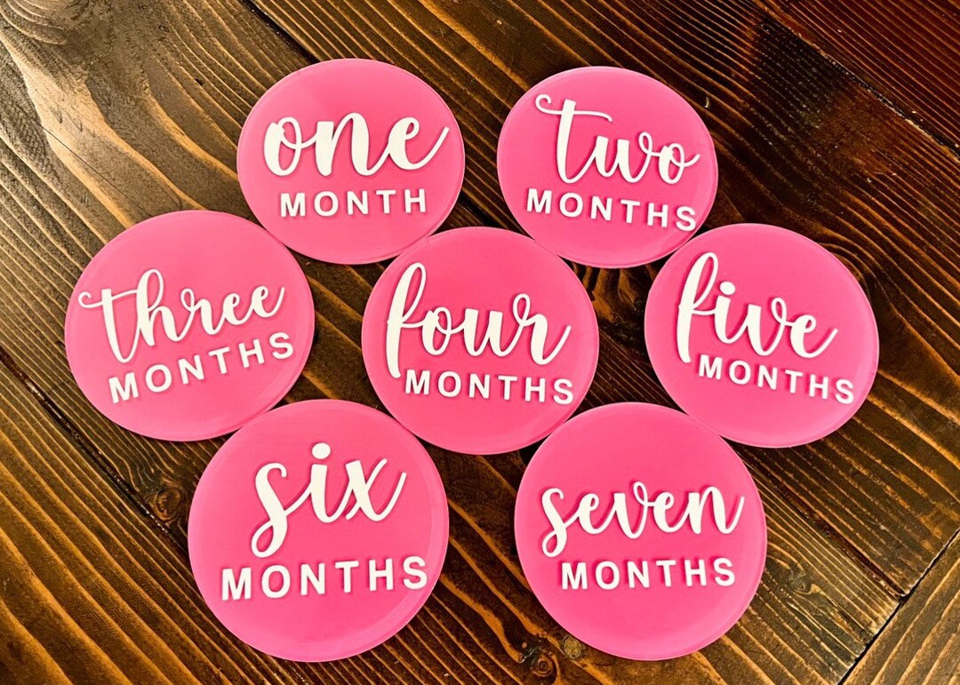 Acrylic Baby Milestone Discs | Personalized Photo Prop - Etsy UK