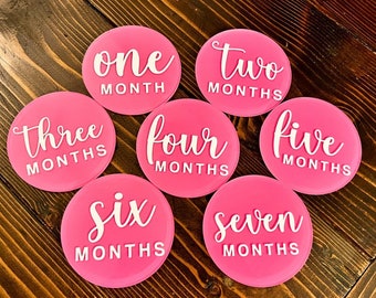 Acrylic Baby Milestone Discs | Personalized Photo Prop