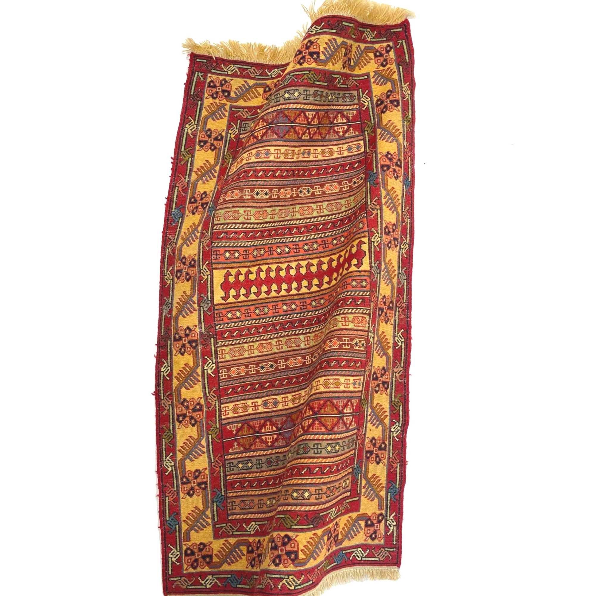 Kilim Persan/Kilim Vintage Tapis Fait à La Main Tapis Ethnique Kilim Multicolore