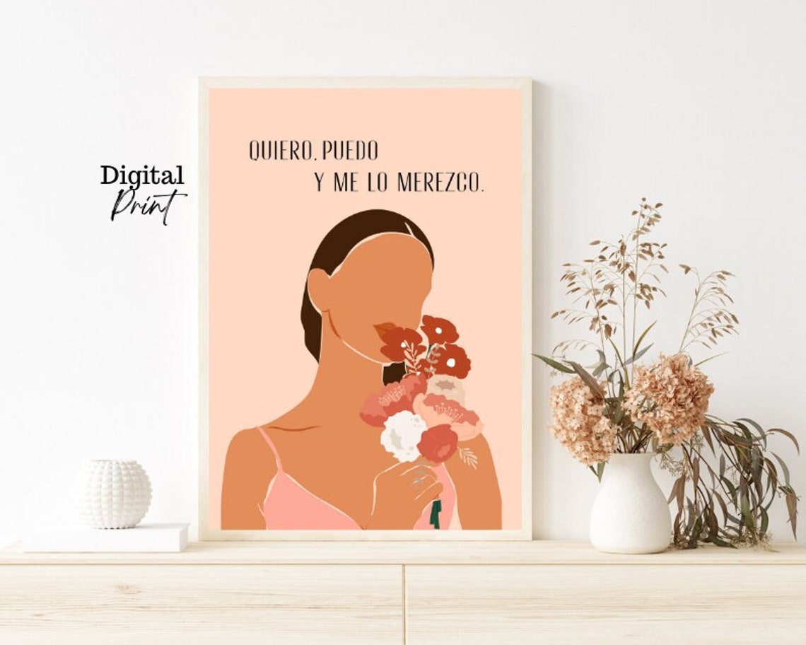 Quiero Puedo Y Me Lo Merezco Latina Printable Art Latina - Etsy