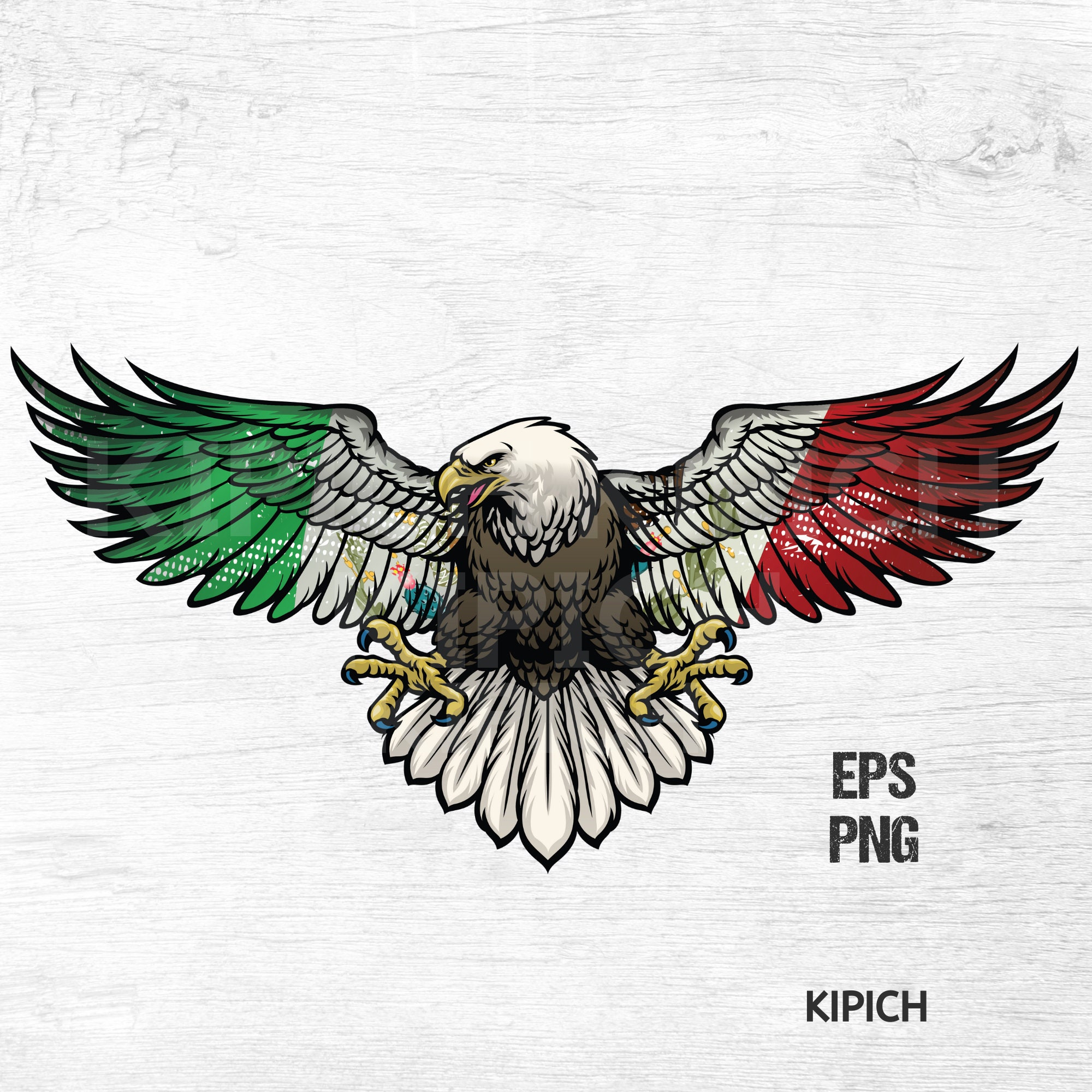 Bandera del Águila Mexicana PNG Bandera de México png eps - Etsy España