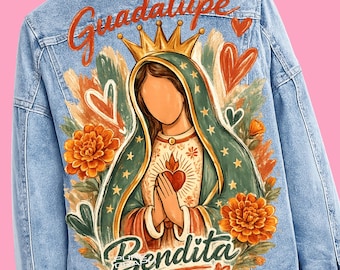 Virgen María mexicana PNG, versículo bíblico floral, fe latina PNG, flores religiosas PNG, diseño de camiseta frontal y trasera