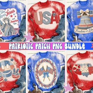 Patriottische patch png, patch Sweet Land of Liberty png, vintage VS-appliquéontwerpen, coquette-vlag-strikafbeeldingen, retro VS-zomersublimatie