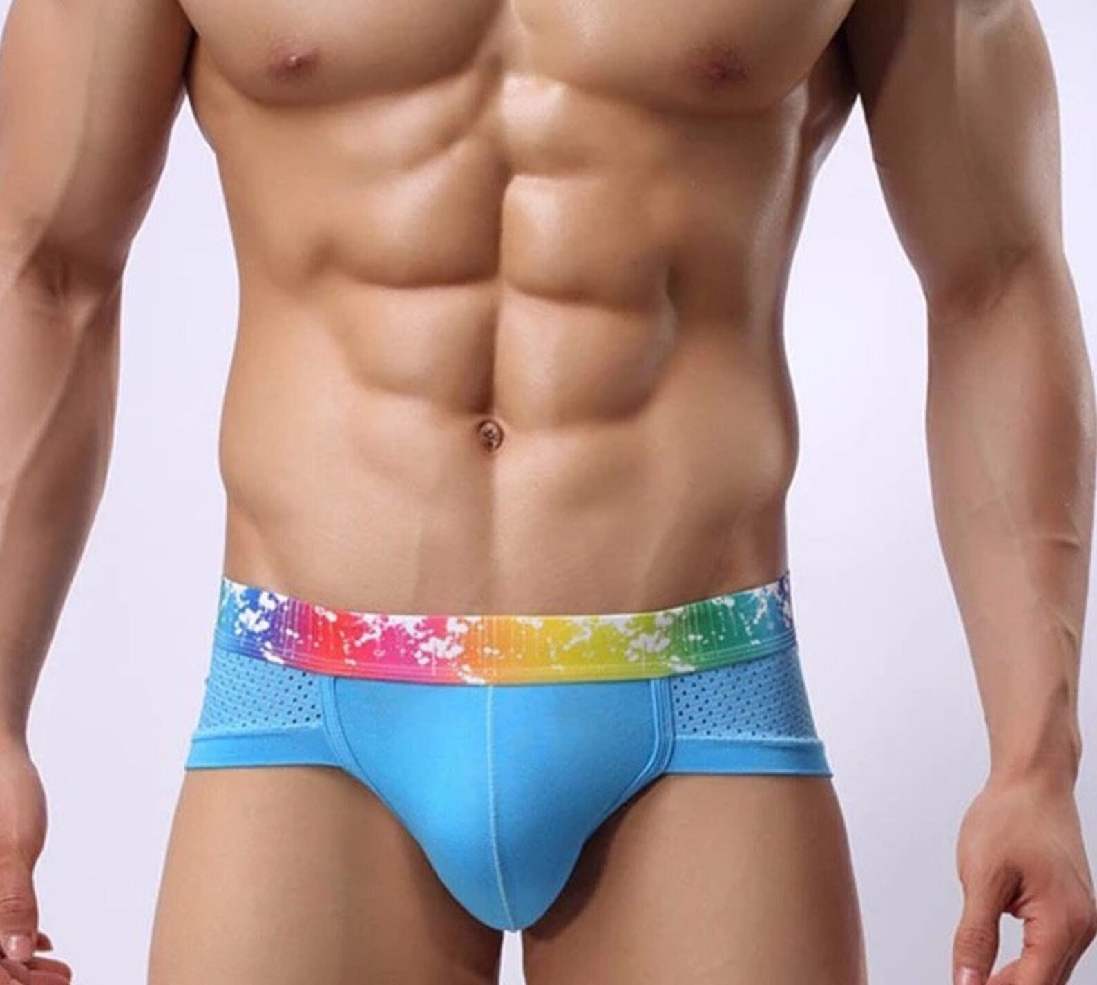 High Quality Briefs Men Underwear Elastic Colorful Band Sexy Underwear