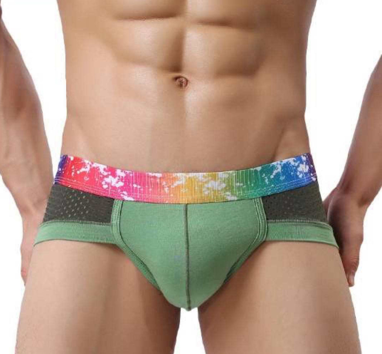 High Quality Briefs Men Underwear Elastic Colorful Band Sexy Underwear
