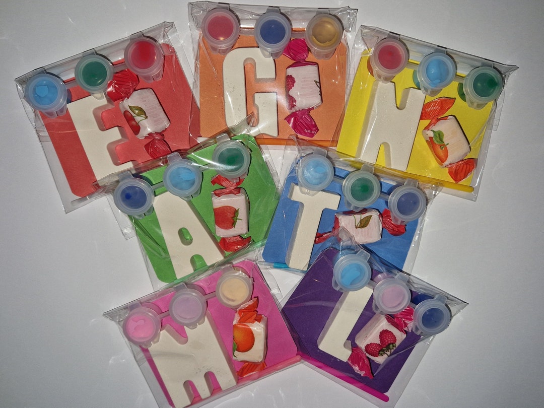Paint Your Own Initial Craft Kit: Kids Party Favor - Etsy UK
