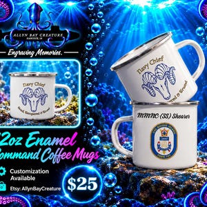 12oz Enamel Command Coffee Mug