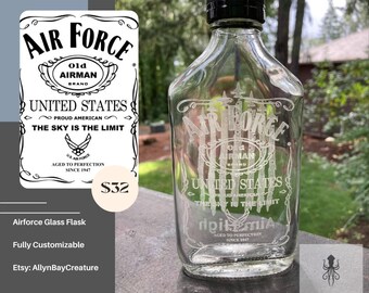 US Air Force Airman Glass Bottle