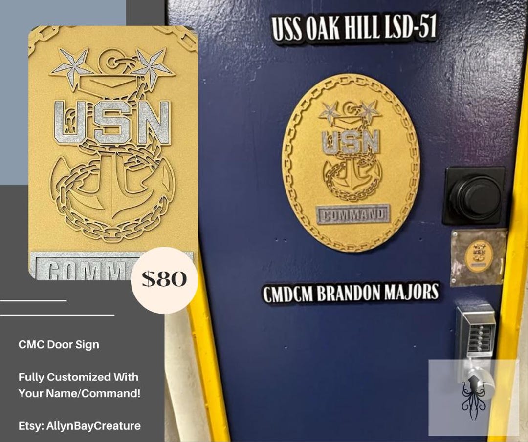 Command Master Chief/ Chief of the Boat Door Sign - Etsy