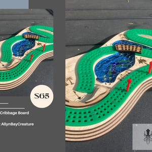Golf Course Cribbage Board