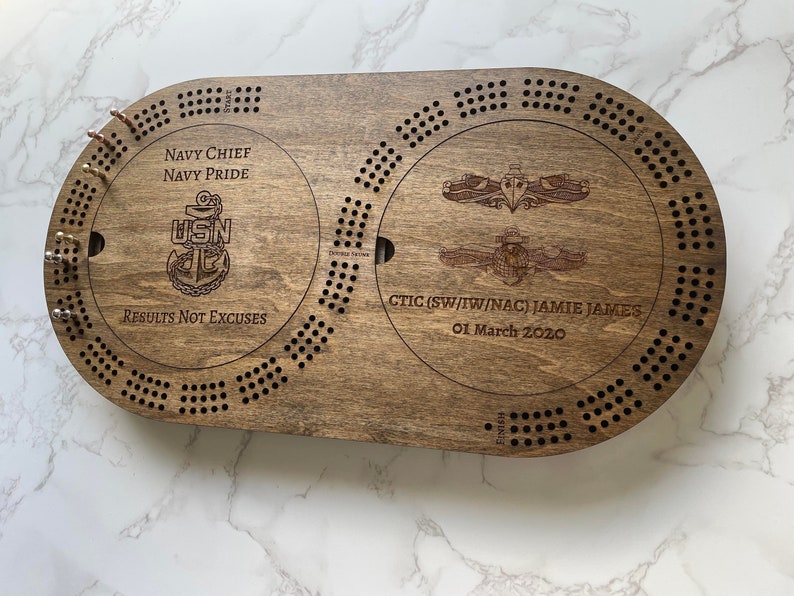 S Track Cribbage Board - Etsy