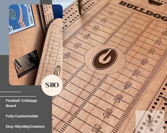 Football cribbage board - Custom Made