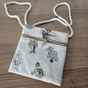 Brustbeutel Kinder Brusttasche, Geldbörse, kleiner Geldbeutel Dschungeltiere Motiv Kinder Handgefertigt Neu