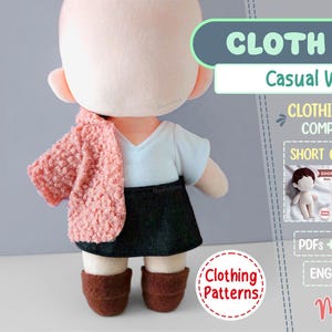 CLOTH PACK Schnittmuster | Casual Wear Set für Short Chibi #1 | Mantel, Rock & T-Shirt