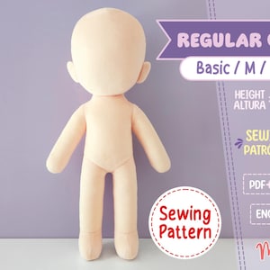REGULAR CHIBI #1 Patrón de confección | Peluche Chibi Humano PDF | Muñeco Anime 32 cm