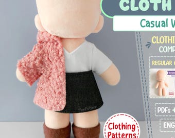 CLOTH PACK Schnittmuster | Casual Wear Set für Regular Chibi #5 #6 | Mantel, Rock & T-Shirt