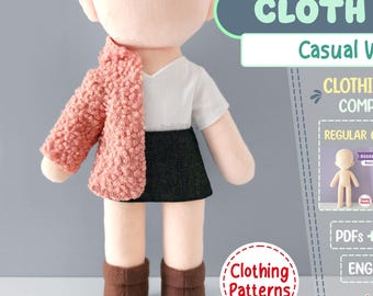 CLOTH PACK Sewing Pattern: Casual Wear 1 (PDF Pattern for Regular Chibi #1 #2)