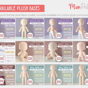 PLUSH COMMISSIONS [CLOSED]: Handmade Custom Chibi Plush Personalized Anime Doll image 4