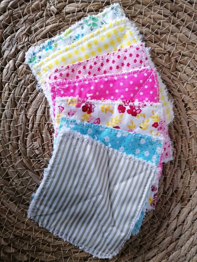 7 Carrés Lingettes Démaquillantes Soin de La Peau