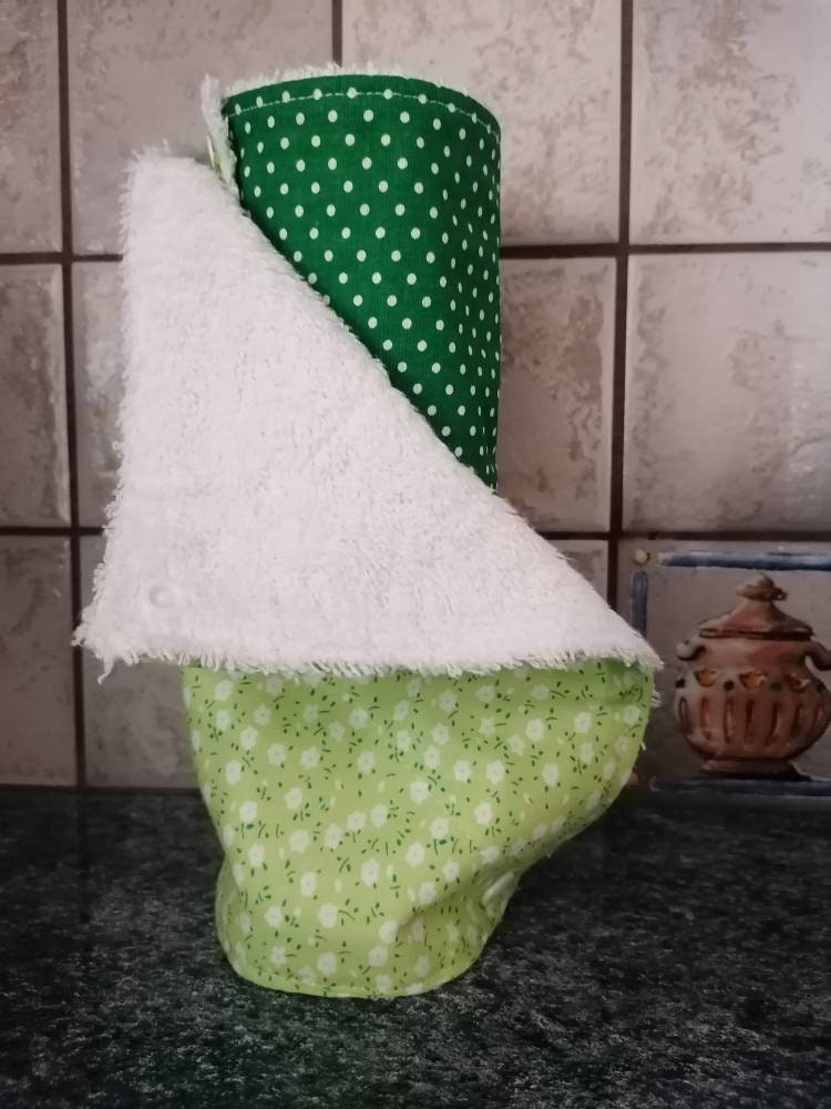 Essuie-Tout Lavables 5 Feuilles avec Pressions