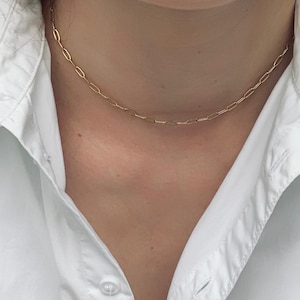 Filigree necklace gold - stainless steel - 14 carat gold-plated - choker - minimalist necklace - layering - gold chain