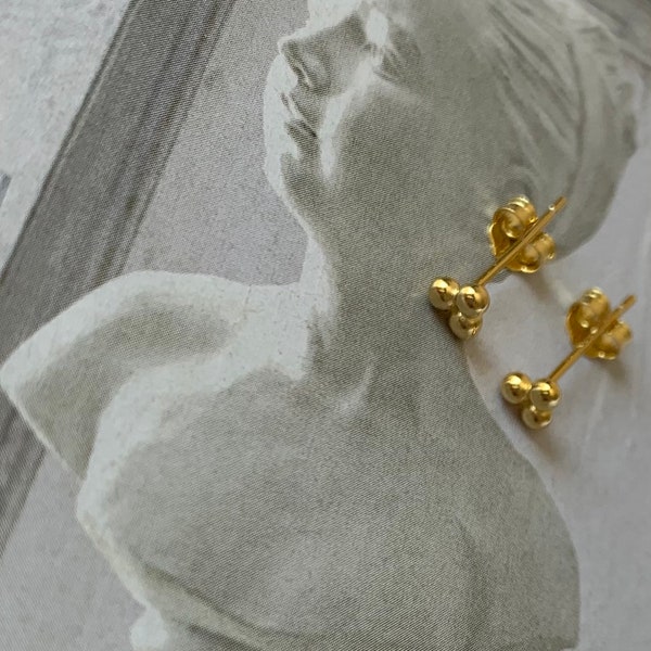 Ball stud earrings gold - tiny stud earrings gold - sterling silver 925 - small stud earrings - jewelry gold - stud earrings gold - minimalist